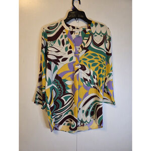cupcakes and cashmere Womens Abstract Top Size Small